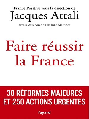 cover image of Faire réussir la France
